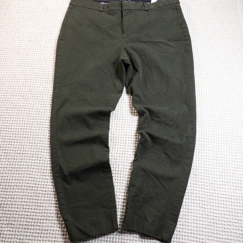 Banana Republic Sloan Curvy Fit Pants Olive Green Size 12 Dress Trousers